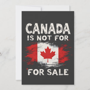 Cartes Pour Fêtes Annuelles Le Canada n'est pas à vendre Trump Président