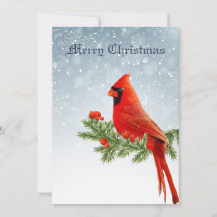 Cartes Pour Fêtes Annuelles Le Cardinal rouge Joyeux Noël