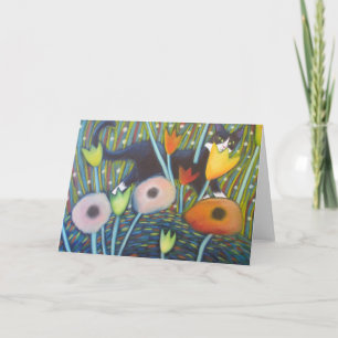 CARTES POUR FÊTES ANNUELLES LE CAT DE JARDIN