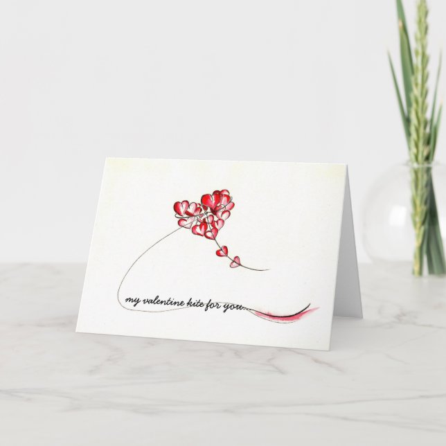 Cartes Pour Fêtes Annuelles Le cerf-volant d'amour de Valentine pour vous (Devant)