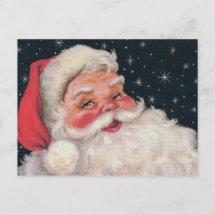 Cartes Pour Fêtes Annuelles Le charmant Père Noël Vintage