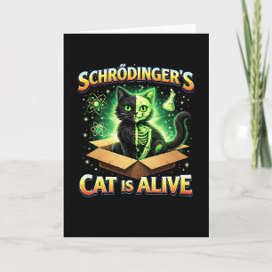 Cartes Pour Fêtes Annuelles Le Chat Curieux de Schrödinger