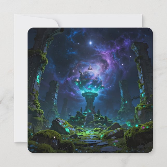 Cartes Pour Fêtes Annuelles Le chemin des étoiles - Voyage à travers l'univers (Devant)