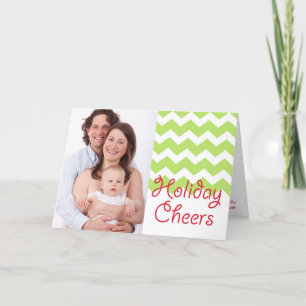 Cartes Pour Fêtes Annuelles Le chevron vert fête la photo de Noël