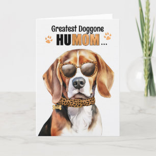 Cartes Pour Fêtes Annuelles Le chien beagle le plus grand HuMOM Fête des Mères