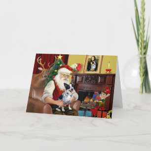 Cartes Pour Fêtes Annuelles Le chien de bétail australien de Santa (#1)