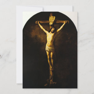 Cartes Pour Fêtes Annuelles Le Christ en croix par Rembrandt