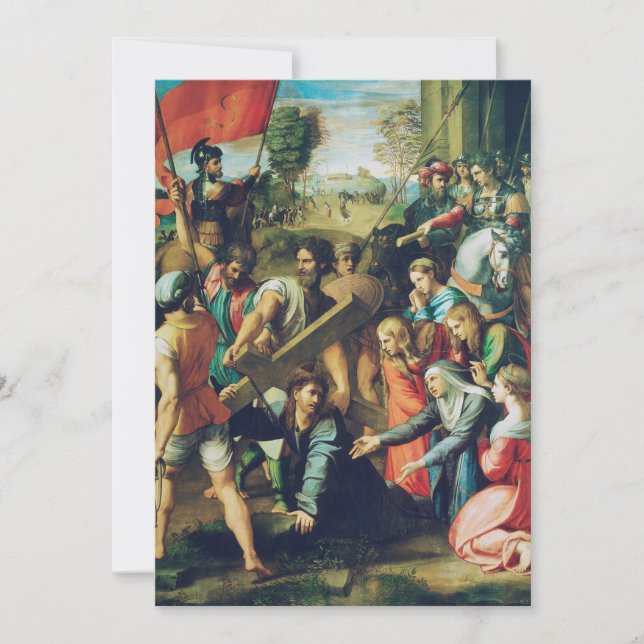 Cartes Pour Fêtes Annuelles Le Christ en route pour le Calvaire (Devant)