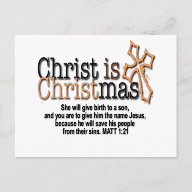 CARTES POUR FÊTES ANNUELLES LE CHRIST EST NOËL (Devant)