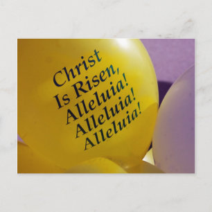 Cartes Pour Fêtes Annuelles Le Christ est ressuscité - Ballons de Pâques