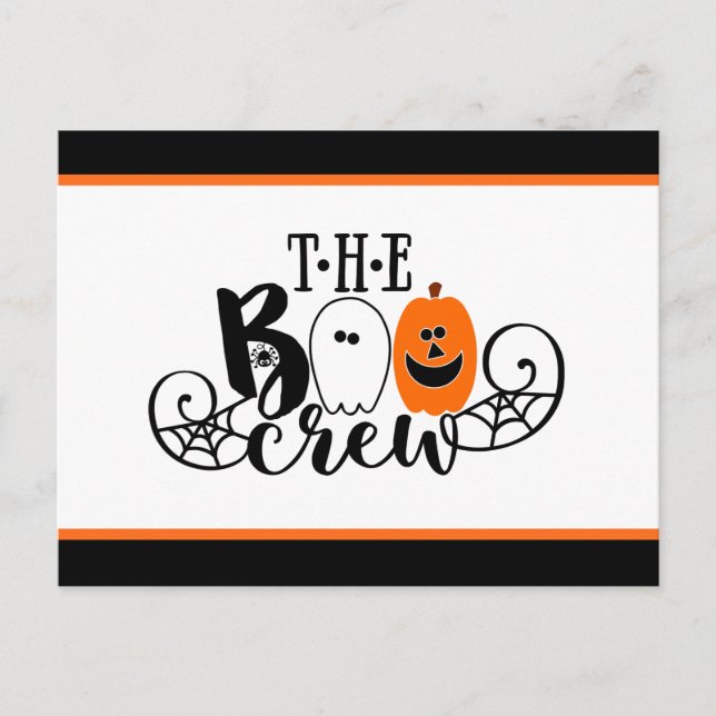 Cartes Pour Fêtes Annuelles Le Citrouille fantôme d'Halloween du Boo Crew (Devant)