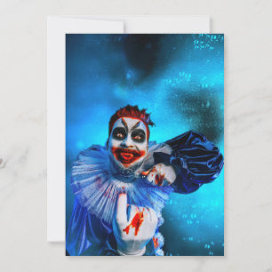 Cartes Pour Fêtes Annuelles Le clown sinistre d'Halloween de SlipperyJoe barbo