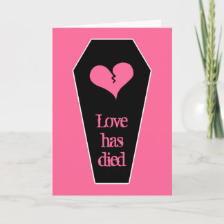 Cartes Pour Fêtes Annuelles Le coeur brisé mignon d'anti Saint-Valentin sur le