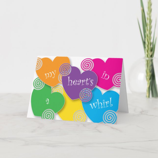 Cartes Pour Fêtes Annuelles Le coeur en pleine Saint-Valentin (Devant)