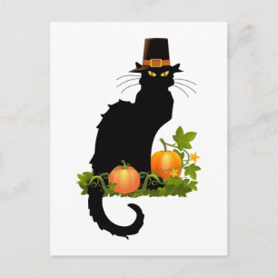 Cartes Pour Fêtes Annuelles Le Conversation de Thanksgiving Noir avec la Turqu