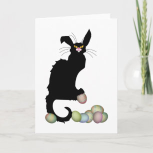 Cartes Pour Fêtes Annuelles Le Conversation Noir Ears Bunny Pâques