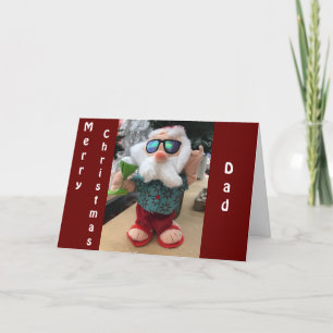 CARTES POUR FÊTES ANNUELLES **LE COOL DUDE** PÈRE NOËL DIT "JOYEZ NOËL PÈRE"