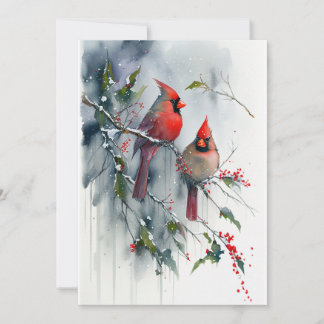 Cartes Pour Fêtes Annuelles Le couple cardinal
