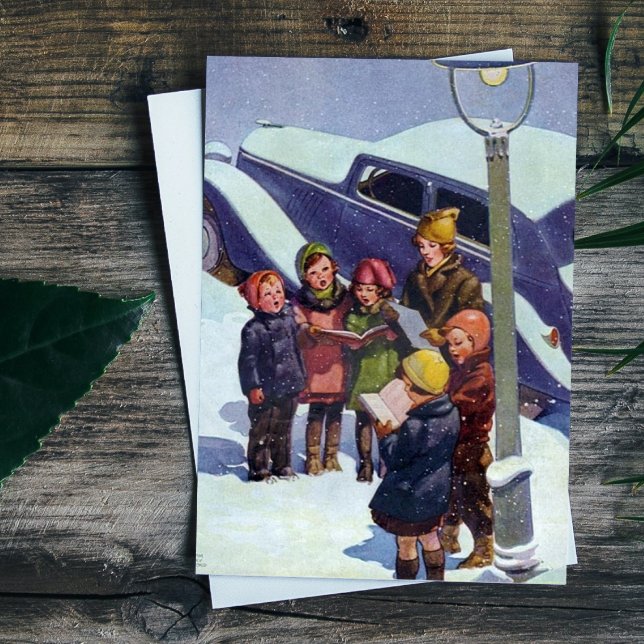 Cartes Pour Fêtes Annuelles Le covoiturage dans la neige (Créateur téléchargé)