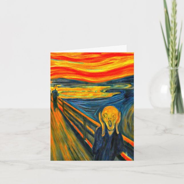 Cartes Pour Fêtes Annuelles Le cri, Art raffiné de Munch (Devant)