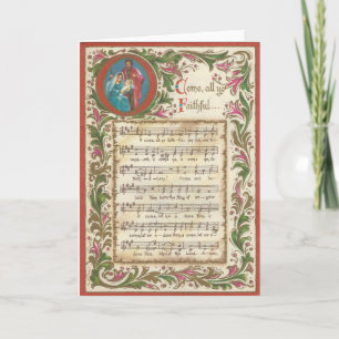 Cartes Pour Fêtes Annuelles Le cru O viennent le tout le YE fidèle…