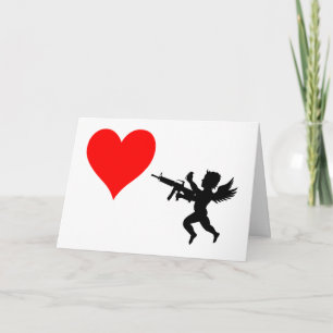 Cartes Pour Fêtes Annuelles Le cupidon armé détruit l'amour