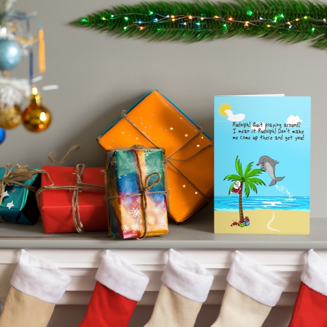 Cartes Pour Fêtes Annuelles le dauphin au nez rouge (Créateur téléchargé)