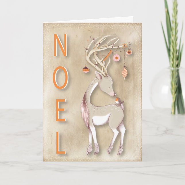 Cartes Pour Fêtes Annuelles Le deer de Noel Christma (Devant)