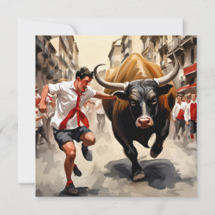 Cartes Pour Fêtes Annuelles Le défilé San Fermin en Espagne
