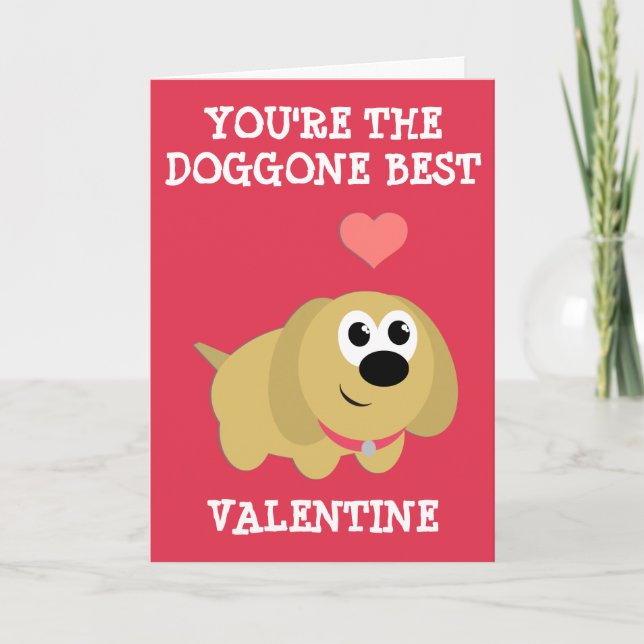 Cartes Pour Fêtes Annuelles Le Doggone Best Valentine (Devant)