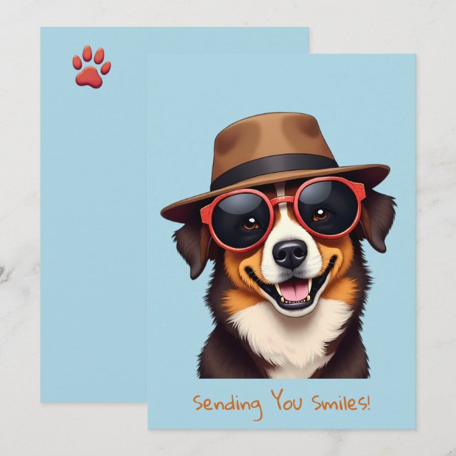 Cartes Pour Fêtes Annuelles Le Dogpère (Devant / Derrière)