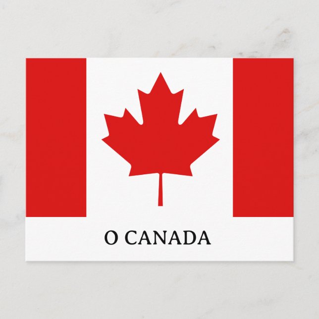 Cartes Pour Fêtes Annuelles Le drapeau de la feuille d'érable du Canada (Devant)