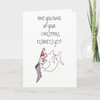 Cartes Pour Fêtes Annuelles Le filet, VOUS ONT PENDUS VOS   POISSONS de NOËL…