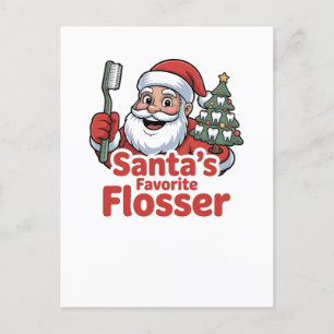 Cartes Pour Fêtes Annuelles Le Flosser préféré du Père Noël Noël Dentaire Dent