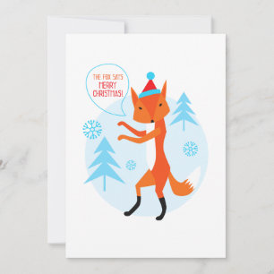 Cartes Pour Fêtes Annuelles le Fox dit Joyeux Noël !