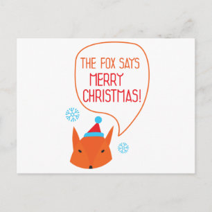 Cartes Pour Fêtes Annuelles Le Fox dit Joyeux Noël !