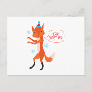 Cartes Pour Fêtes Annuelles le Fox indique le Joyeux Noël !