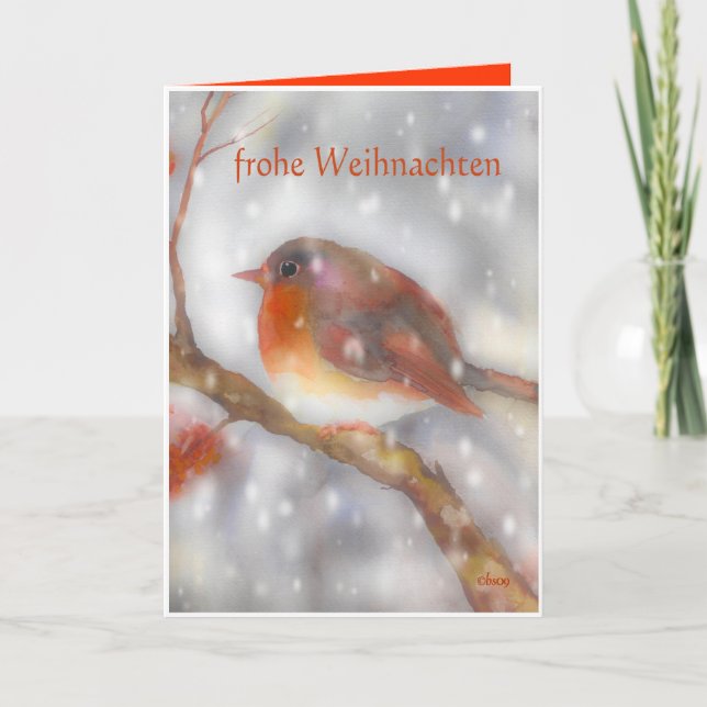 Cartes Pour Fêtes Annuelles le frohe weihnachten le Joyeux Noël allemand (Devant)