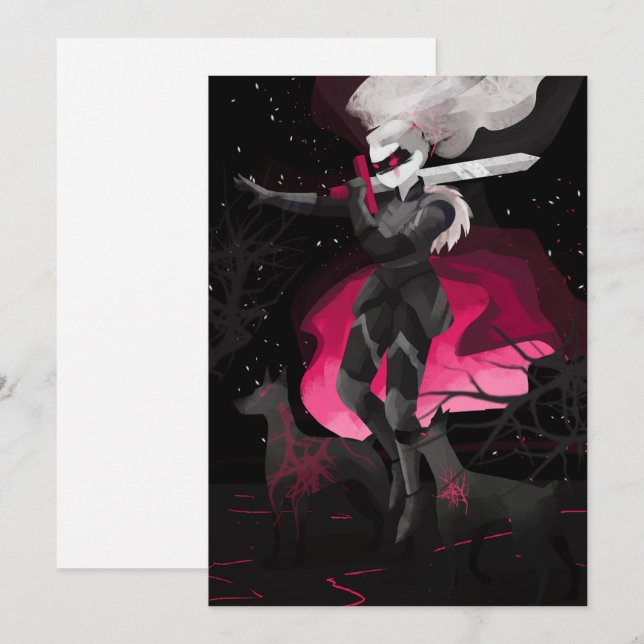 Cartes Pour Fêtes Annuelles Le Gardien de vos peurs (Devant / Derrière)