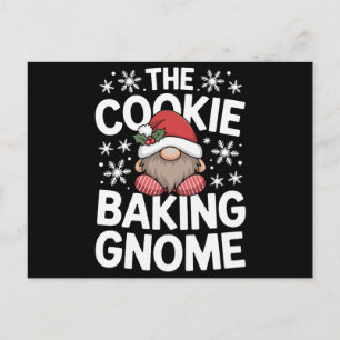 Cartes Pour Fêtes Annuelles Le Gnome de Cuisson de Biscuits Noël Holly Flocon 