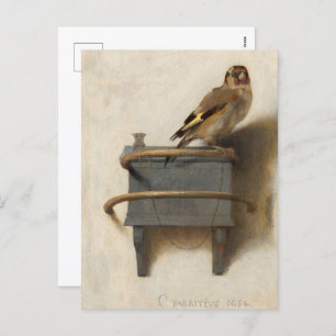 Cartes Pour Fêtes Annuelles Le Goldfinch par Carel Fabritius