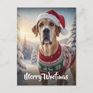 Cartes Pour Fêtes Annuelles Le Grand Danois Joyeux Woofmas 