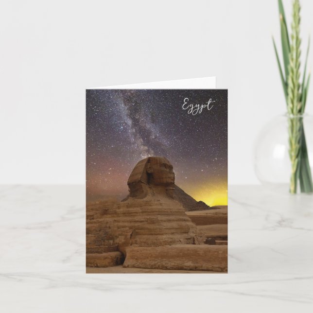 Cartes Pour Fêtes Annuelles Le Grand Sphinx De Gizeh (Devant)