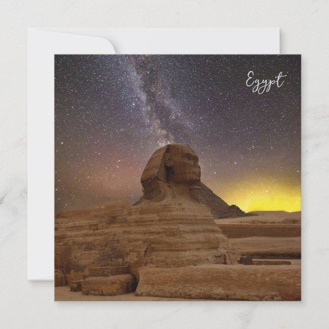 Cartes Pour Fêtes Annuelles Le Grand Sphinx De Gizeh (Devant)