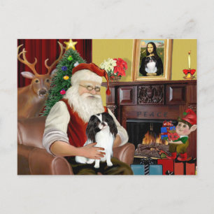 Cartes Pour Fêtes Annuelles Le Japanese Chin du Père Noël
