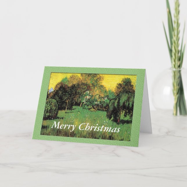 Cartes Pour Fêtes Annuelles Le jardin des poètes de Vincent van Gogh. (Devant)