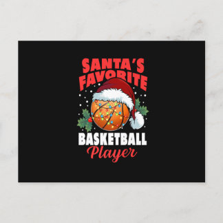 Cartes Pour Fêtes Annuelles Le joueur de basket-ball préféré du Père Noël, pyj