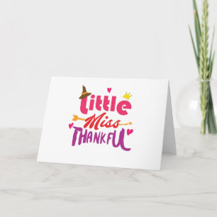 Cartes Pour Fêtes Annuelles Le jour de thanksgiving badine petite Mlle