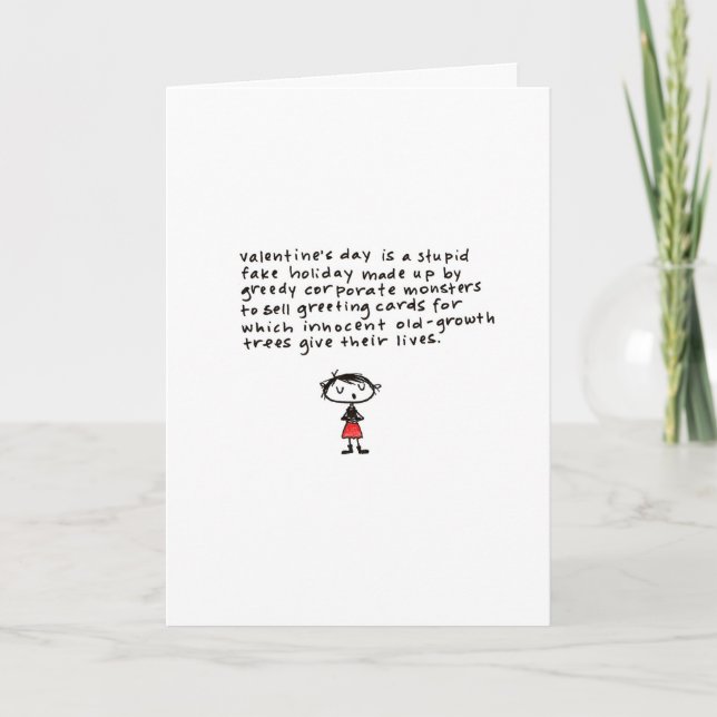 Cartes Pour Fêtes Annuelles le jour de valentine peut être stupide… (Devant)