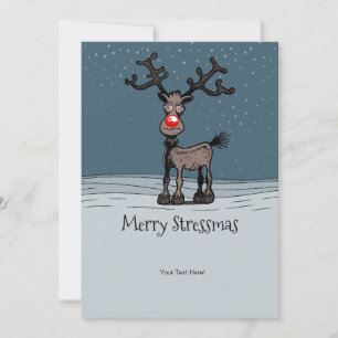 Cartes Pour Fêtes Annuelles Le Joyeux Stresstmas de Rudolph
